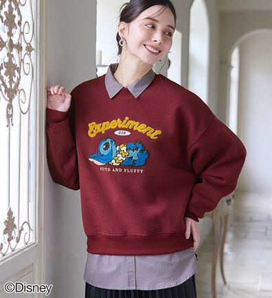 BELLUNA（ベルーナ）の「＜Ｄｉｓｎｅｙ＞【スティッチ】さがら刺しゅう裏起毛ゆったりトレーナー（トレーナー・スウェット）」