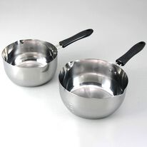 「日本製ゆきひら鍋２点セット（１６・１８ｃｍ）（鍋・フライパン）」