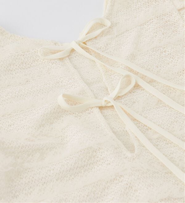 RANAN（ラナン）の「フリルレースパフスリーブトップス（カットソー）」｜詳細画像