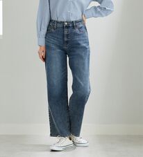 BELLUNA（ベルーナ）の「デニム素材美脚見えワイドパンツ（ワイドパンツ・ガウチョ）」