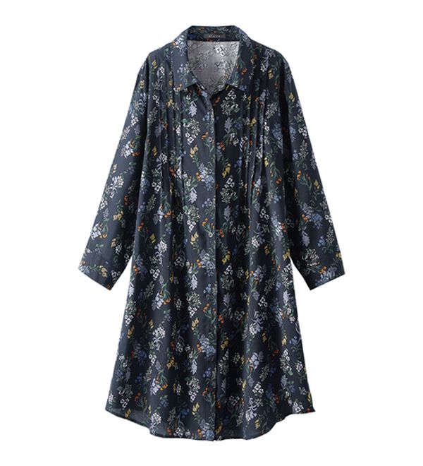 BELLUNA（ベルーナ）の「レーヨン素材ピンタック使いワンピース（その他ワンピース）」｜詳細画像