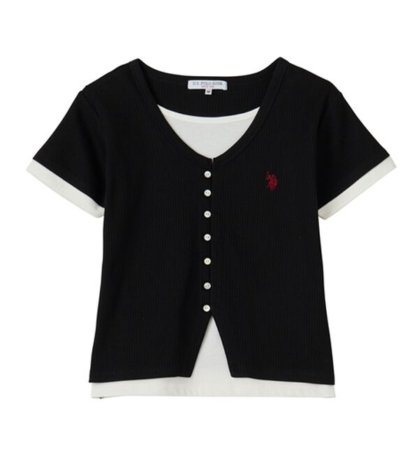 RANAN（ラナン）の「＜U.S.POLO ASSN.＞バイカラーレイヤード風カットソーTシャツ（カットソー）」｜詳細画像