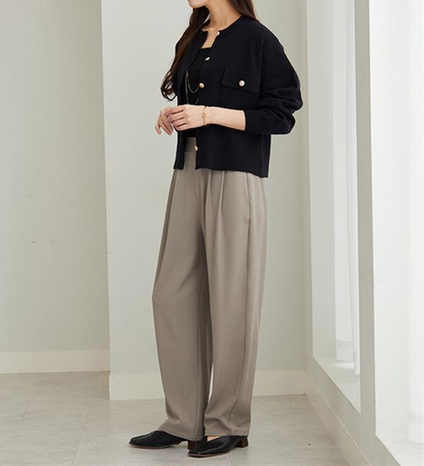 GeeRA（ジーラ）の「【再入荷】オンオフ着られる！カーブパンツ（フルレングスパンツ）」｜詳細画像