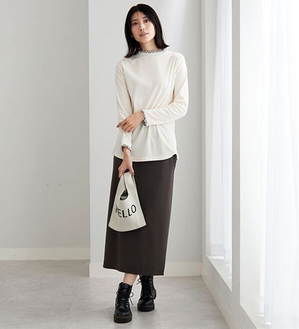 BELLUNA（ベルーナ）の「重ね着風フリル衿プルオーバー（カットソー）」｜詳細画像