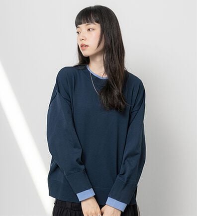 BELLUNA（ベルーナ）の「重ね着風配色スポンディッシュニット（ニット・セーター）」
