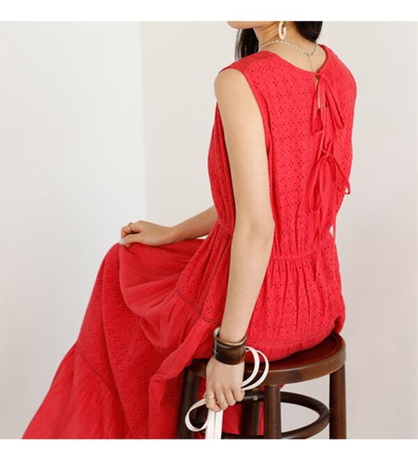 GeeRA（ジーラ）の「レース切替ティアードロングワンピ（ロングワンピース）」｜詳細画像