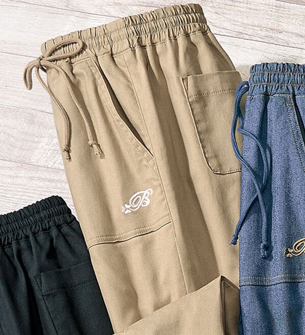 ルフラン（ルフラン）の「やわらか楽ちん！裏起毛パンツ（その他パンツ）」｜ベージュ