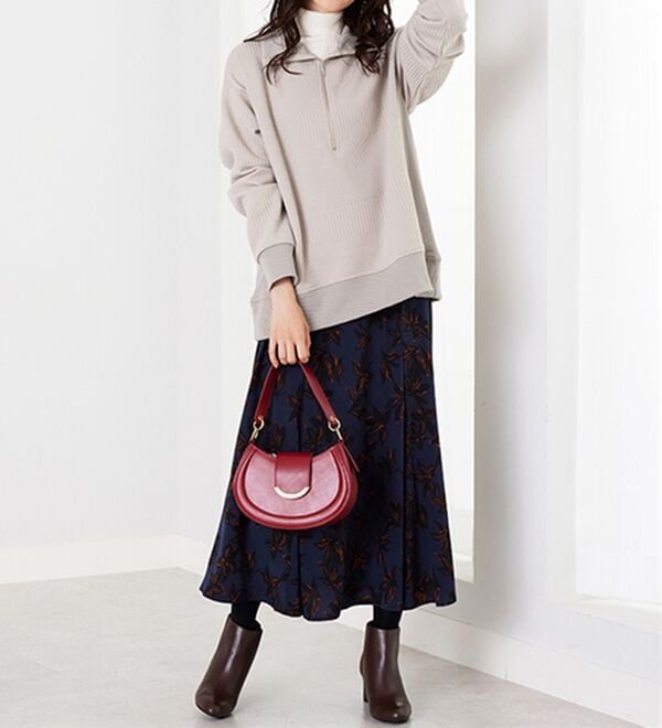 BELLUNA（ベルーナ）の「ボーダージャカードハーフジッププルオーバー（カットソー）」｜詳細画像