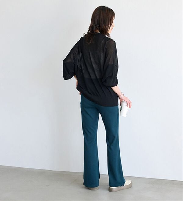 BELLUNA（ベルーナ）の「シュッと体型カバー！ジャストフィットフレアーパンツ（フルレングスパンツ）」｜詳細画像