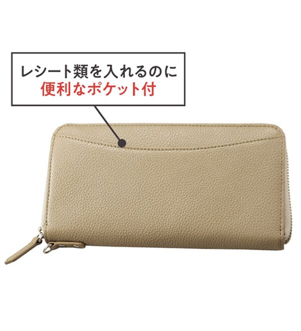 GLENCHECK＞一目瞭然牛革ラウンド長財布 - ベルーナ【公式】