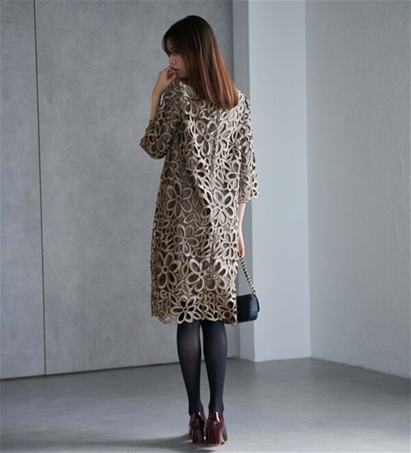 RANAN（ラナン）の「花柄ケミカルレースワンピース（プリントワンピース）」｜詳細画像