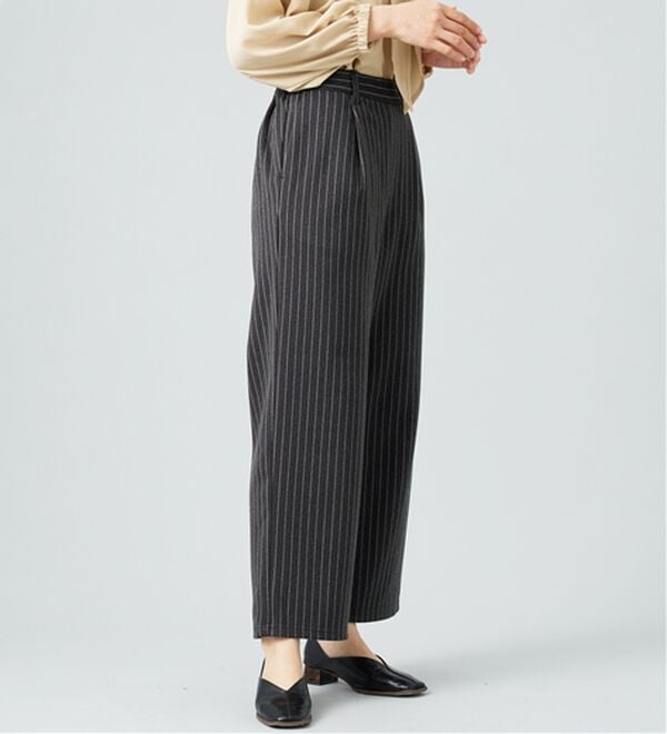 BELLUNA（ベルーナ）の「ウール調ふっくらワイドパンツ（ワイドパンツ・ガウチョ）」｜詳細画像