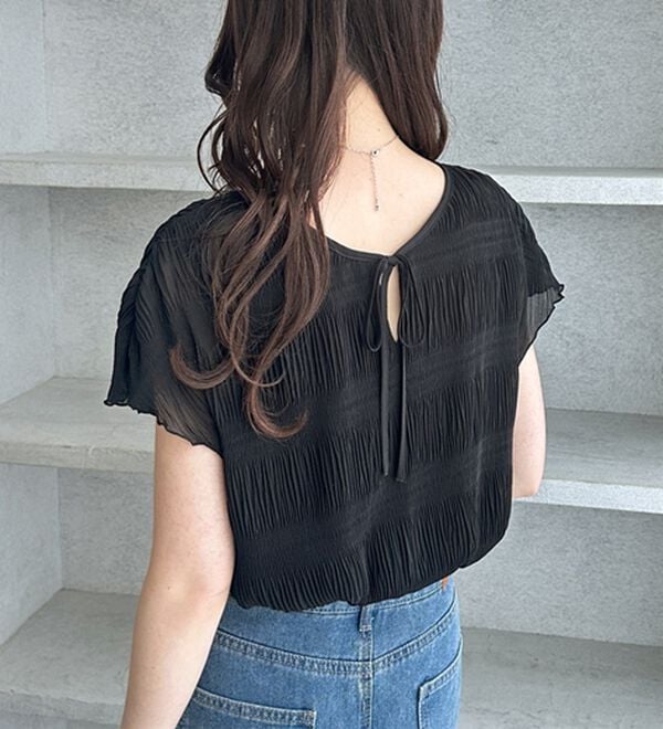 GeeRA（ジーラ）の「前後２ＷＡＹシアーシャーリングブラウス（ブラウス）」｜詳細画像