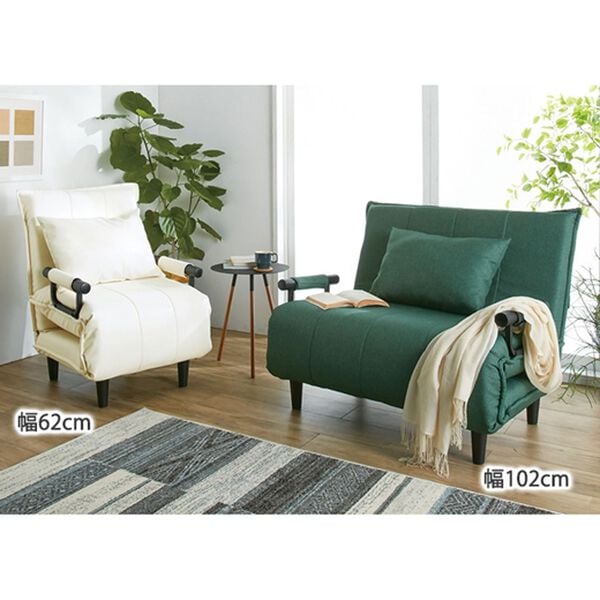 iellio（イエリオ）の「座って寝てくつろげる３ＷＡＹソファベッド２＜サイズが選べる・省スペース・リクライニング・クッション付＞（ソファ）」｜詳細画像