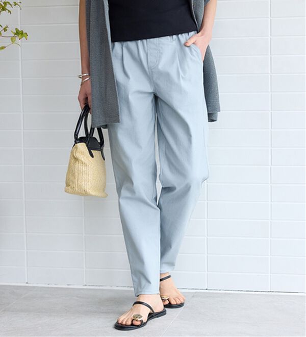 BELLUNA（ベルーナ）の「ゆるっとラクちん！万能パンツ（テーパードパンツ）」｜ブルーグレー