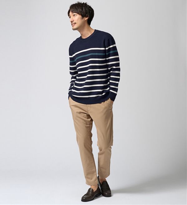 REMEN'S（リメンズ）の「【洗える】やわらかタッチボーダークルーネックセーター（メンズニット・セーター）」｜詳細画像