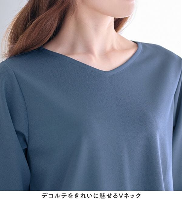 alotta（アロッタ）の「【接触冷感】着痩せが叶う！チューリップ袖ブラウスＴシャツ（ブラウス）」｜詳細画像