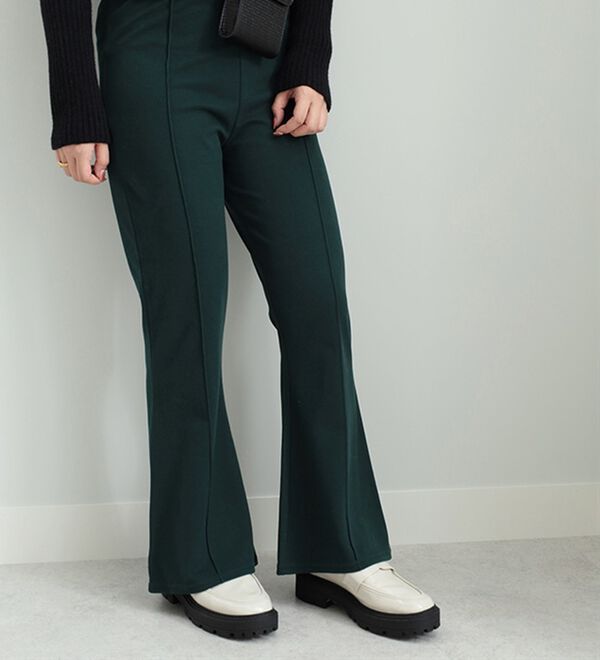 GeeRA（ジーラ）の「ストレッチウール風フレアーパンツ（フルレングスパンツ）」｜詳細画像