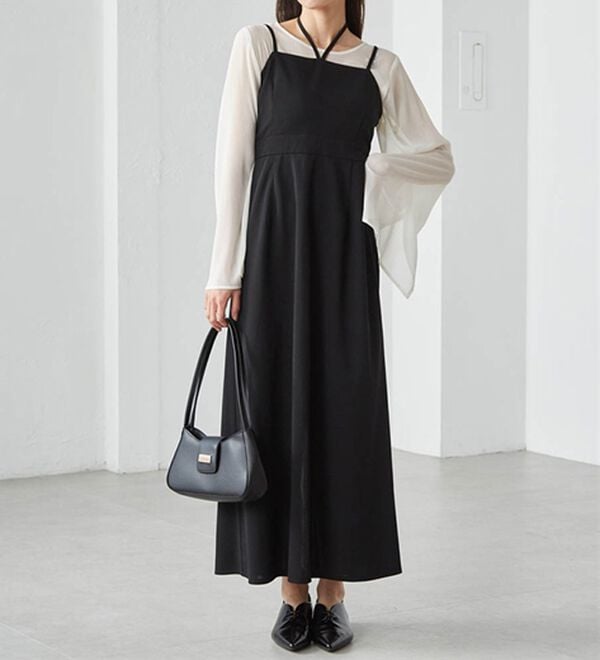 RANAN（ラナン）の「ホルターネックキャミワンピース（その他ワンピース）」｜ブラックＩ