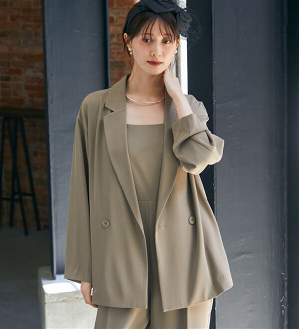 RANAN（ラナン）の「ジャケット＆サロペットドレスセット（パンツスーツ）」｜詳細画像