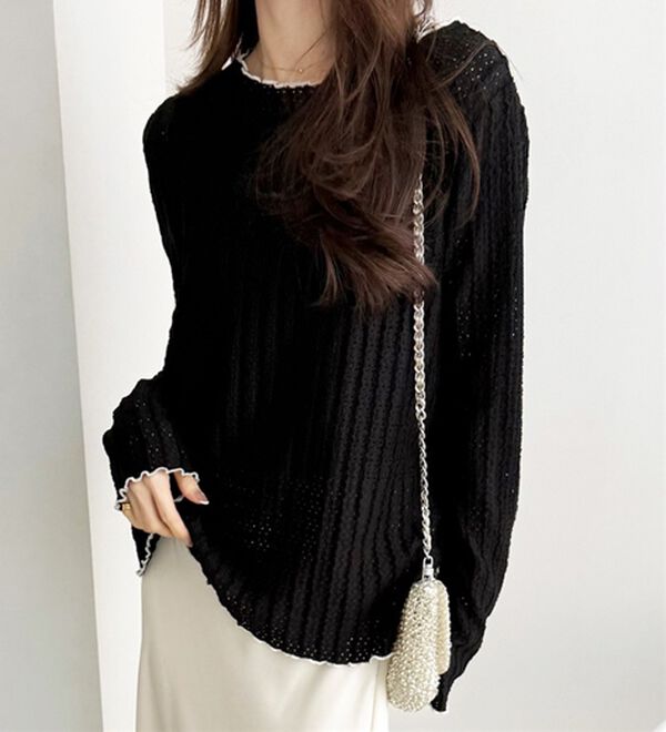 GeeRA（ジーラ）の「表面感配色メローカットソー（カットソー）」｜詳細画像