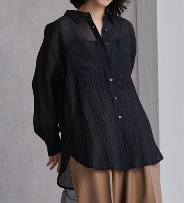 RANAN（ラナン）の「バックスリットシアーシャツ（シャツ）」｜詳細画像