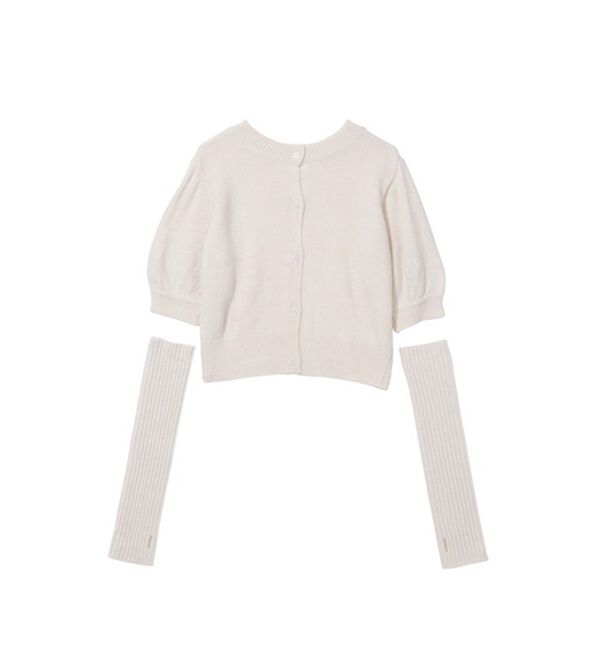 GeeRA（ジーラ）の「マルチウェイアームウォーマー付ニットカーディガン（ニットカーディガン）」｜詳細画像