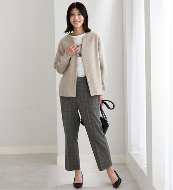 BELLUNA（ベルーナ）の「幾何柄ジャカード素材カーディガン（その他カーディガン）」｜詳細画像