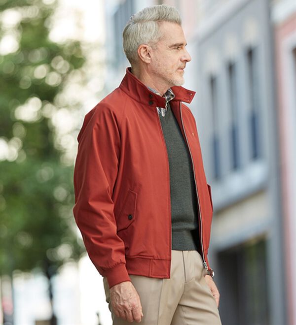 「＜ゴールデンベア＞裏フリース暖かスイングトップ（メンズブルゾン）」｜詳細画像