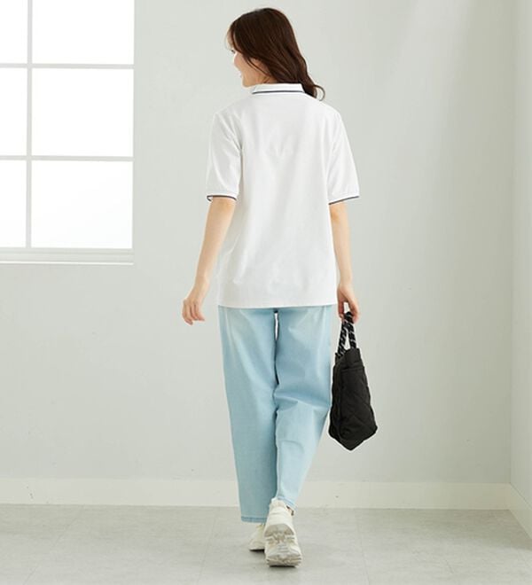 BELLUNA（ベルーナ）の「多機能付配色刺しゅうポロシャツ（カットソー）」｜詳細画像