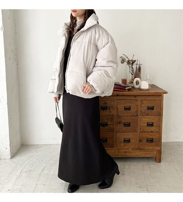 GeeRA（ジーラ）の「スタンドカラーフェイクダウンジャケット（ダウンコート・ジャケット・ベスト）」｜詳細画像