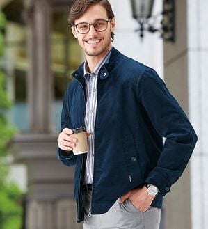 「＜コムルヴァン・オム＞ストレッチコーデュロイ上品ブルゾン（メンズブルゾン）」｜詳細画像