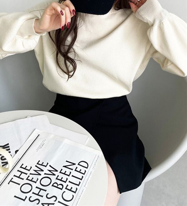 GeeRA（ジーラ）の「ボタン付モチモチニットトップス（ニット・セーター）」｜詳細画像