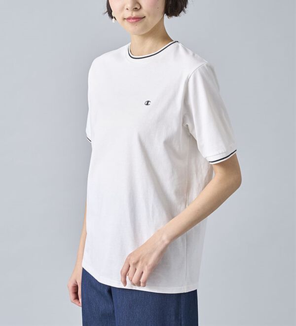 BELLUNA（ベルーナ）の「【ｃｈａｍｐｉｏｎ】配色ラインＴシャツ【UNDOVE】（Tシャツ）」｜詳細画像