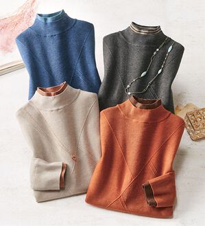 ルフラン（ルフラン）の「【４色組】毎日重宝＊ほどかわニット（ニット・セーター）」｜詳細画像