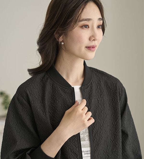 BELLUNA（ベルーナ）の「ふくれジャカードブルゾン（ブルゾン）」｜詳細画像