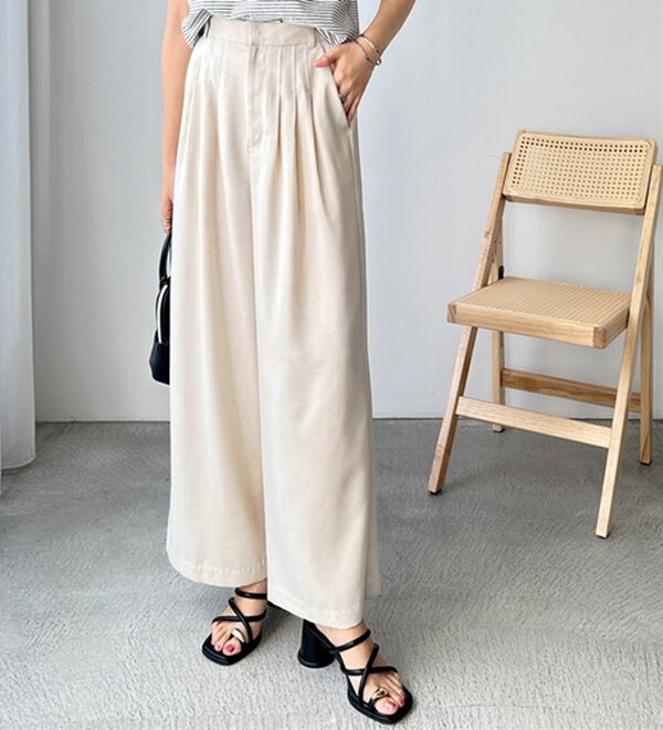 GeeRA（ジーラ）の「３タックワイドパンツ（フルレングスパンツ）」｜詳細画像