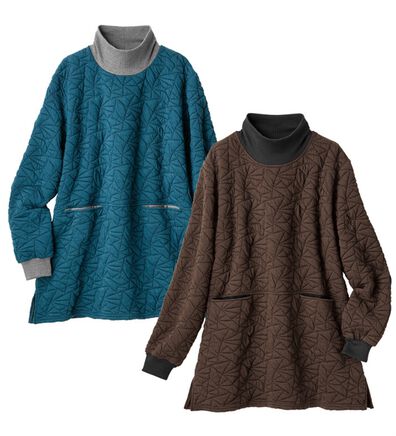 ルフラン（ルフラン）の「【２色組】柔らかぽこぽこプルオーバー（カットソー）」