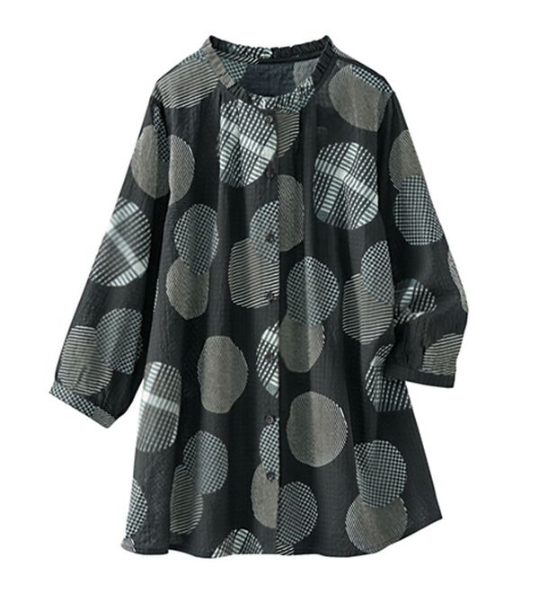 BELLUNA（ベルーナ）の「ナチュラル柄プリントブラウス（チュニック）」｜詳細画像