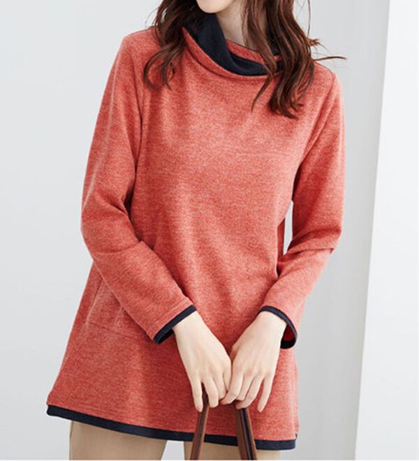 BELLUNA（ベルーナ）の「衿デザイン配色チュニック（チュニック）」｜詳細画像