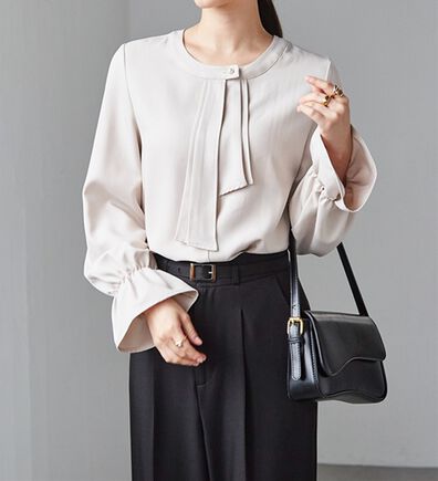 RANAN（ラナン）の「パール付きボウタイブラウス（ブラウス）」