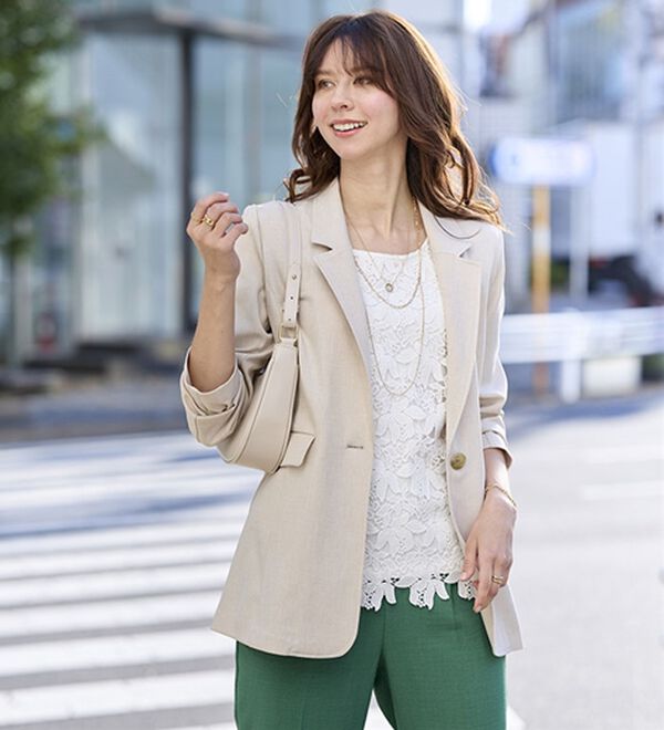 BELLUNA（ベルーナ）の「＜楽スタフィット＞テーラードジャケット（テーラードジャケット）」｜詳細画像