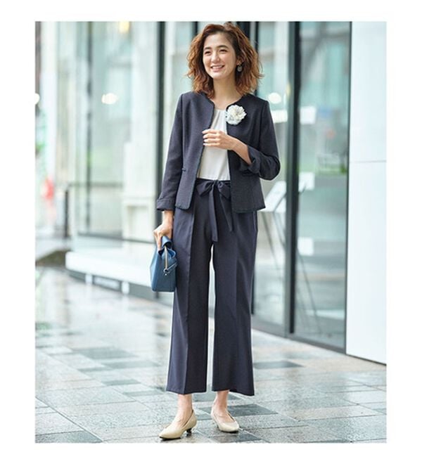 GeeRA（ジーラ）の「【4点セット】入学式も卒業式も！パンツが選べるセレモニーツイードジャケットスーツ（パンツスーツ）」｜詳細画像