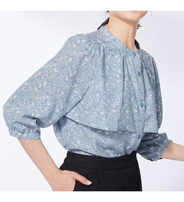 BELLUNA（ベルーナ）の「ケープ風デザインブラウス（ブラウス）」｜詳細画像