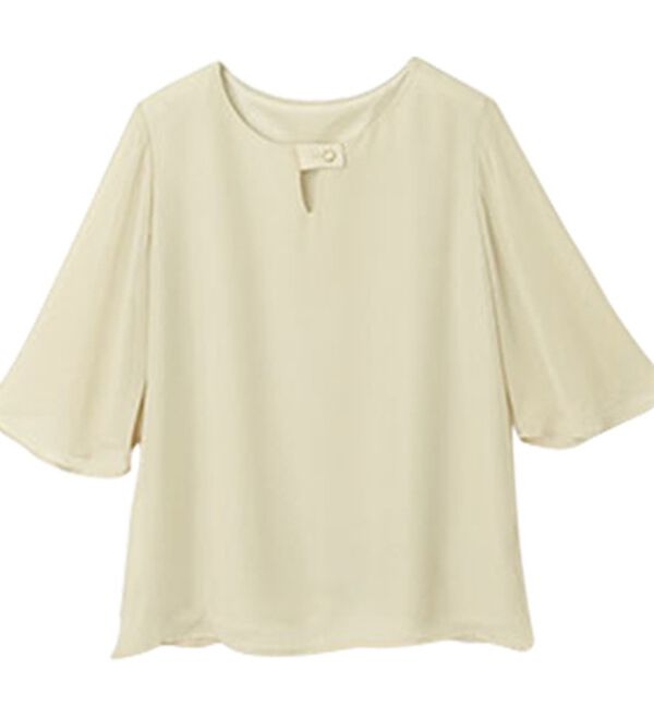 RANAN（ラナン）の「ひんやり！フレアー袖シフォンブラウス（ブラウス）」｜詳細画像