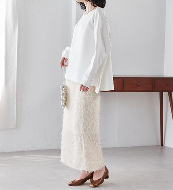 RANAN（ラナン）の「＜ＨＳ＞編立衿ポイントきれいめスウェット（カットソー）」｜詳細画像