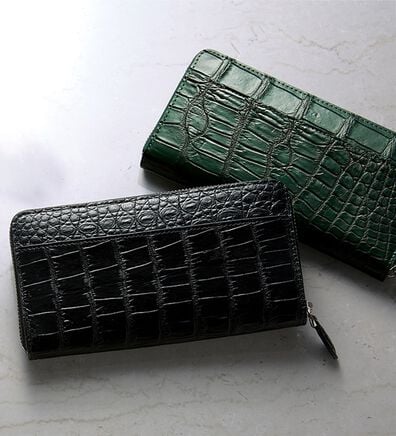 「クロコ革プレジデントラウンド長財布（メンズ財布・パスケース）」