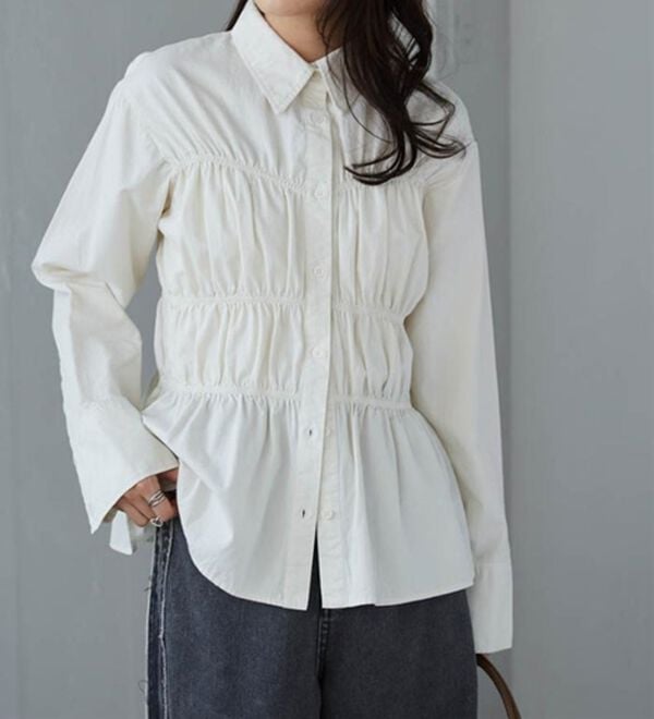 RANAN（ラナン）の「ライトデニムシャーリングデザインシャツブルー（シャツ）」｜詳細画像