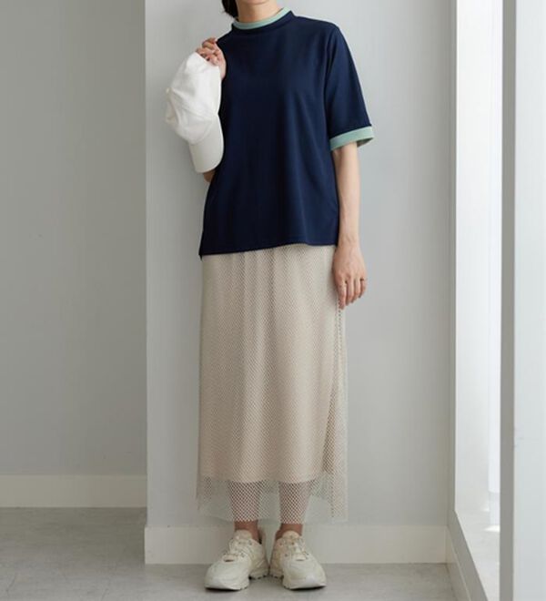 BELLUNA（ベルーナ）の「配色デザインハイネックプルオーバー（カットソー）」｜詳細画像