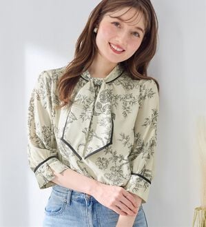 alotta（アロッタ）の「袖口パール6分袖ブラウス（ブラウス）」｜詳細画像